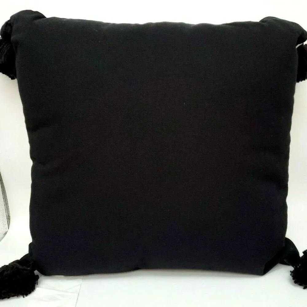 Place and Time Halloween Throw Pillow with Tassels 
